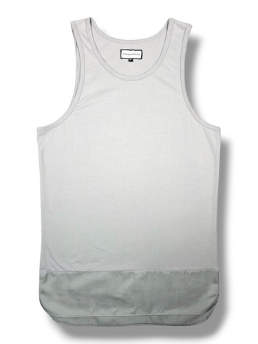 Canotta color block grigio